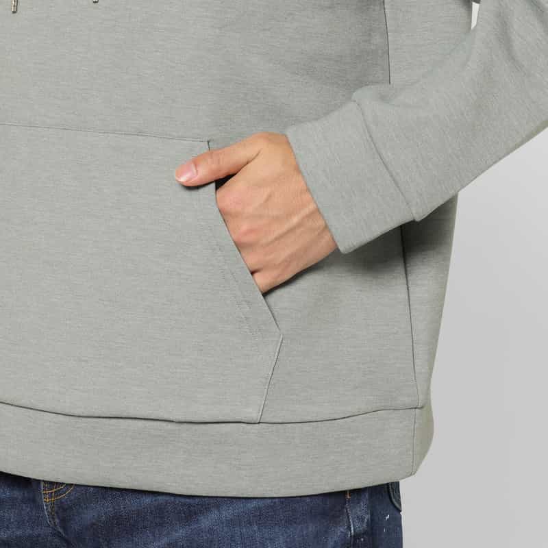 BARNEYS NEW YORK ダンボールニット素材フーデッドニットプルオーバー LIGHT GRAY