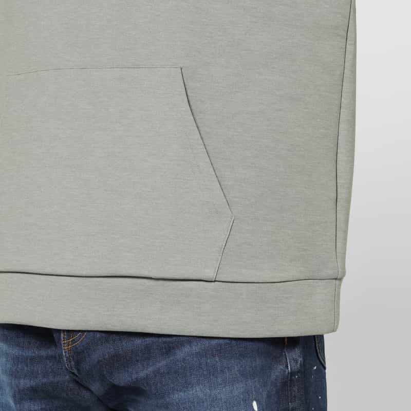 BARNEYS NEW YORK ダンボールニット素材フーデッドニットプルオーバー LIGHT GRAY
