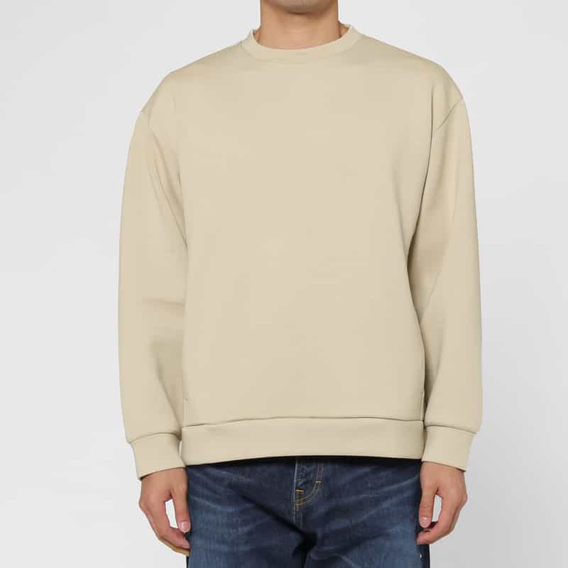 BARNEYS NEW YORK ダンボールニット素材クルーネックニットプルオーバー BEIGE