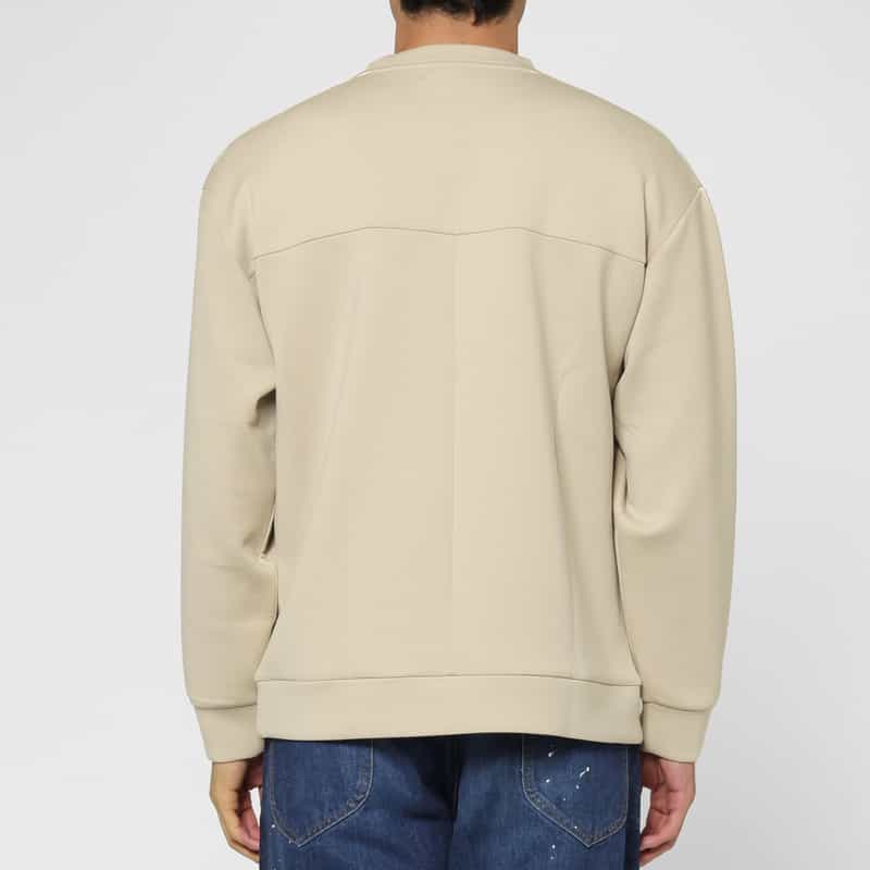 BARNEYS NEW YORK ダンボールニット素材クルーネックニットプルオーバー BEIGE