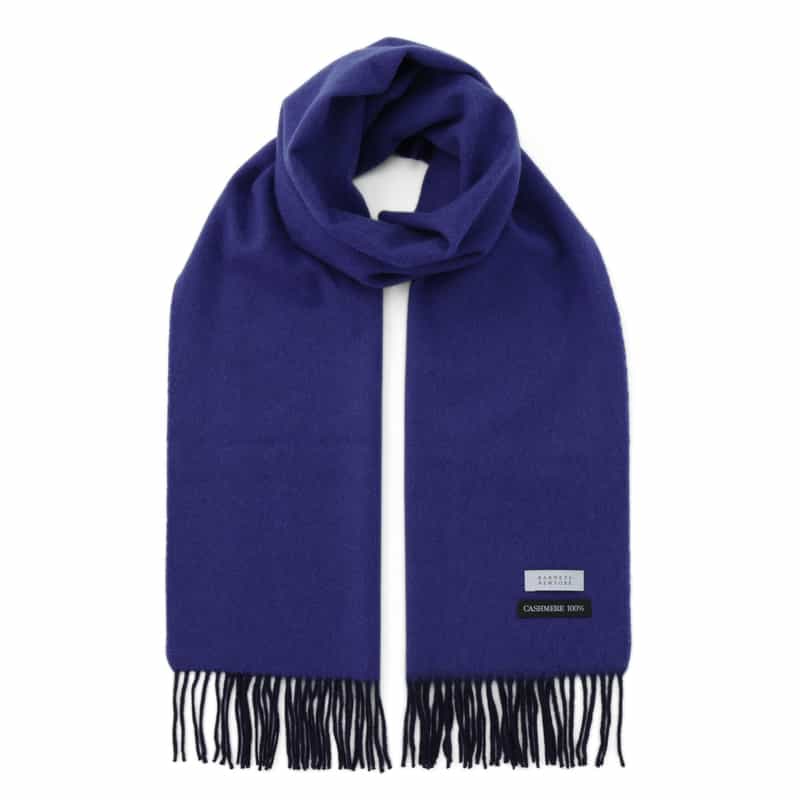 BARNEYS NEW YORK カシミヤ100％スカーフ（30×164） BLUE