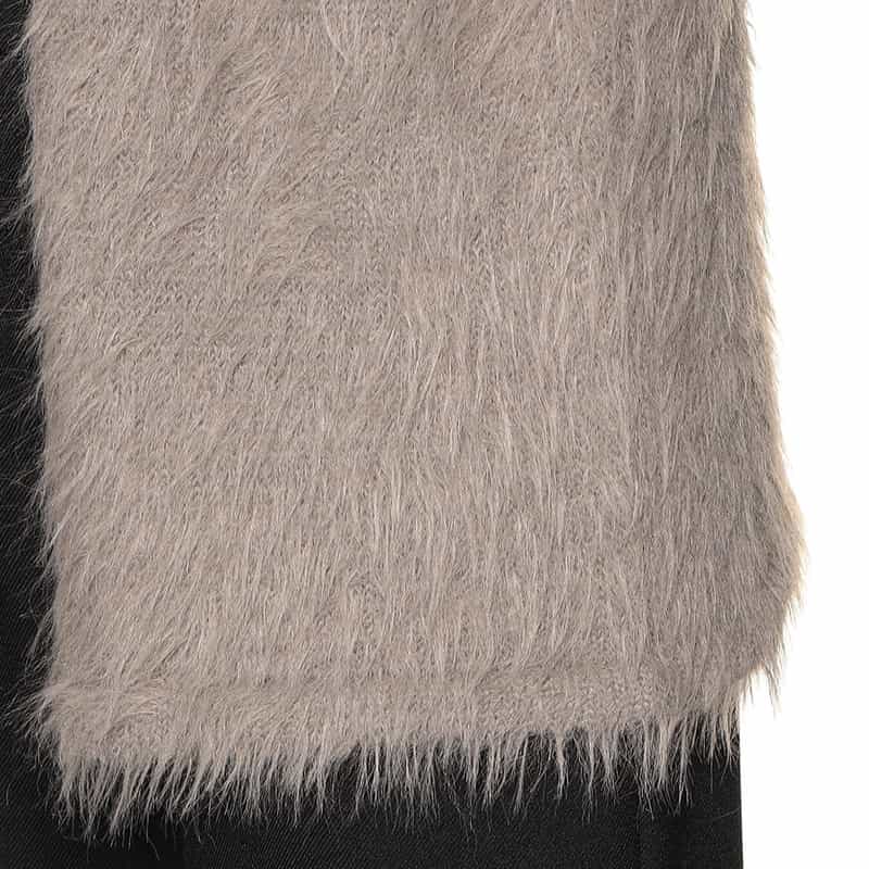 BARNEYS NEW YORK ウォッシャブル フェザーニットカーディガン LIGHT BROWN