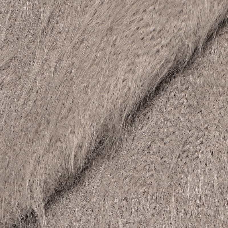 BARNEYS NEW YORK ウォッシャブル フェザーニットカーディガン LIGHT BROWN