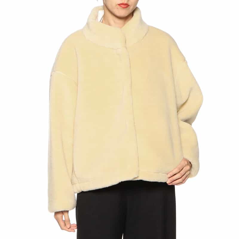 BARNEYS NEW YORK リバーシブル ボアブルゾン IVORY