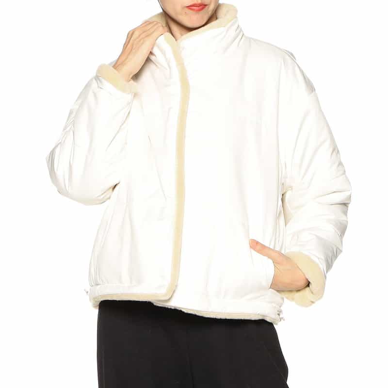 BARNEYS NEW YORK リバーシブル ボアブルゾン IVORY