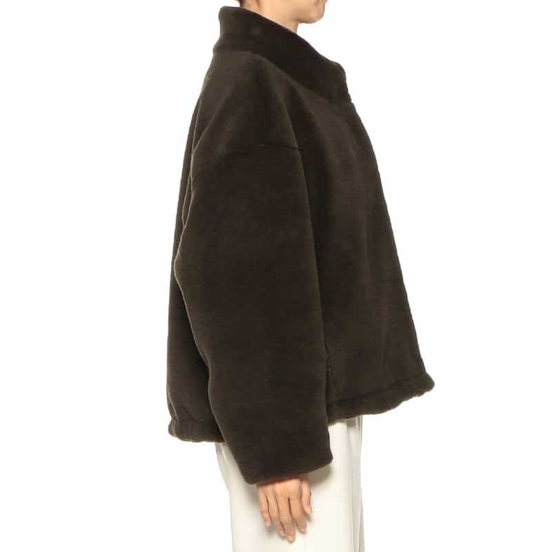 BARNEYS NEW YORK リバーシブル ボアブルゾン DARK BROWN