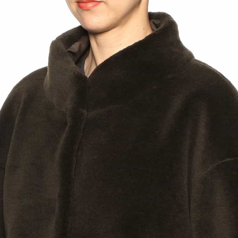 BARNEYS NEW YORK リバーシブル ボアブルゾン DARK BROWN