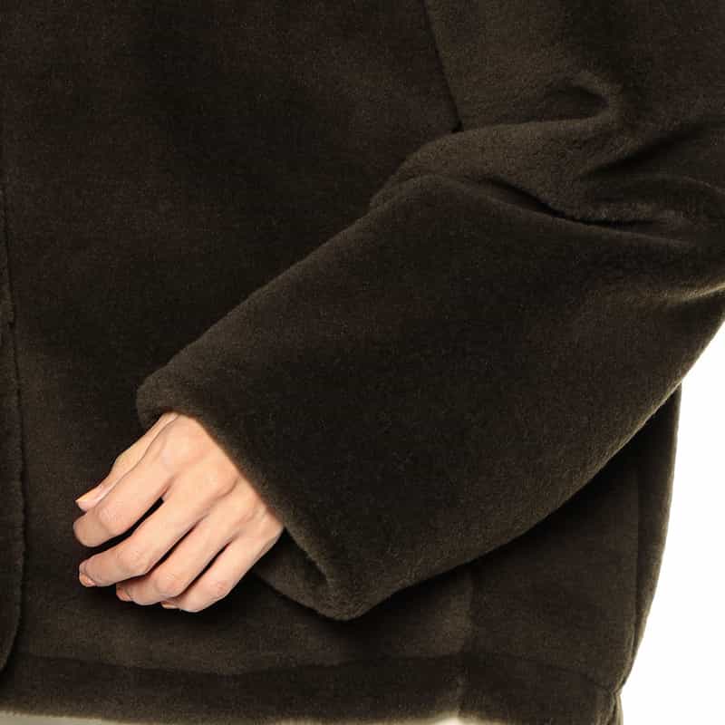 BARNEYS NEW YORK リバーシブル ボアブルゾン DARK BROWN