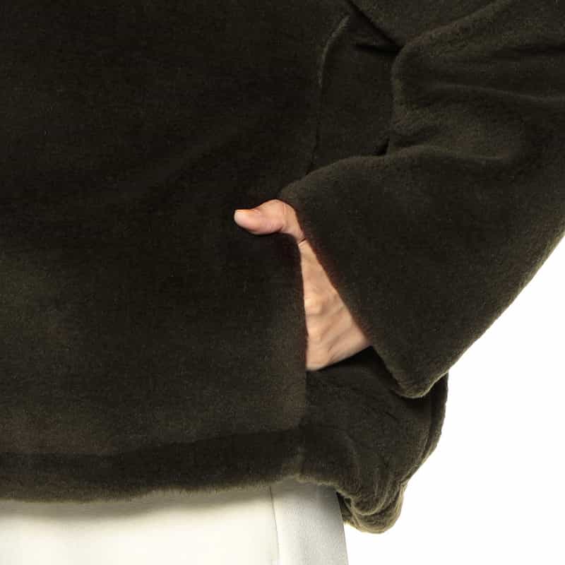 BARNEYS NEW YORK リバーシブル ボアブルゾン DARK BROWN