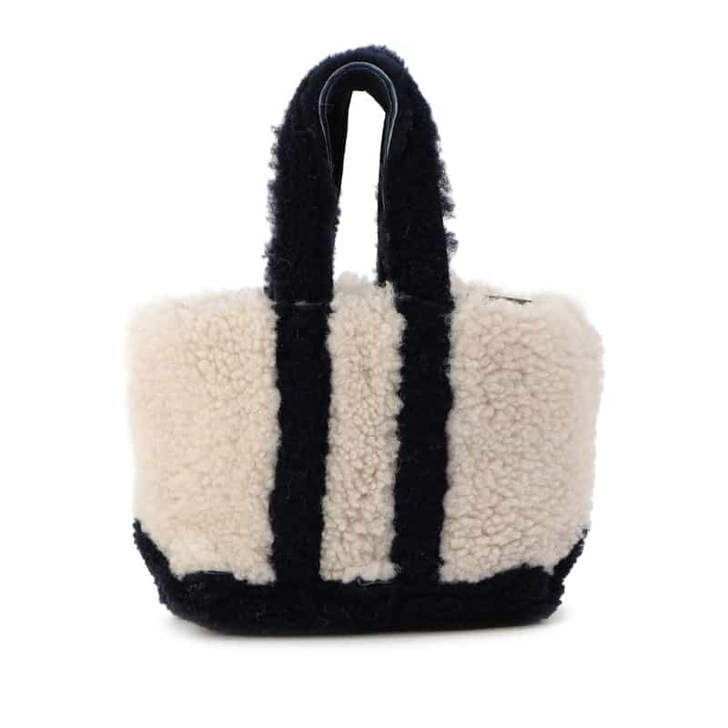 CARUS ムートン2WAYミニトートバッグ NAVY