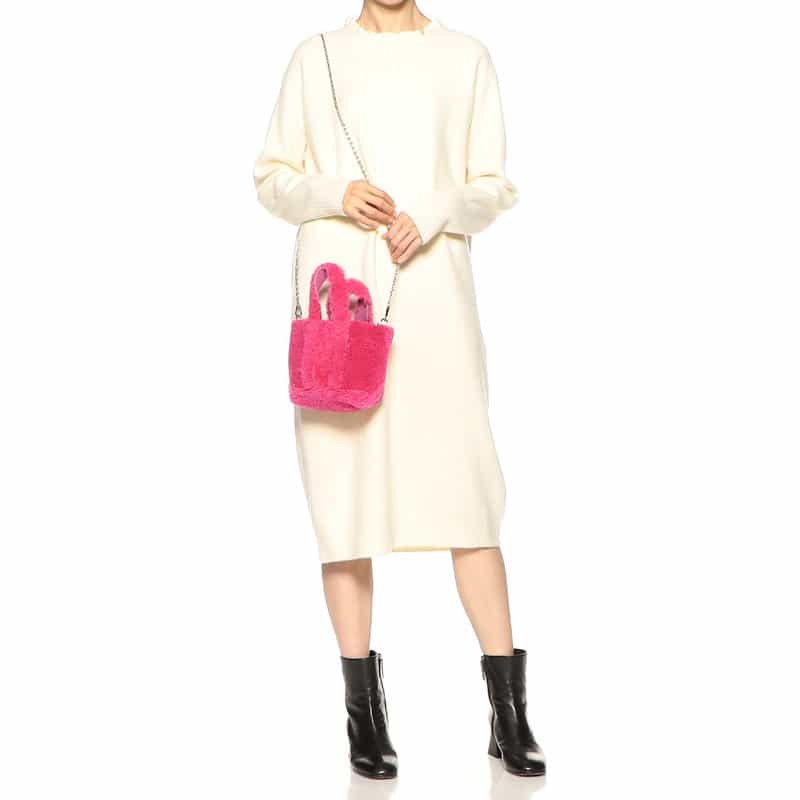 CARUS ムートン2WAYミニトートバッグ PINK