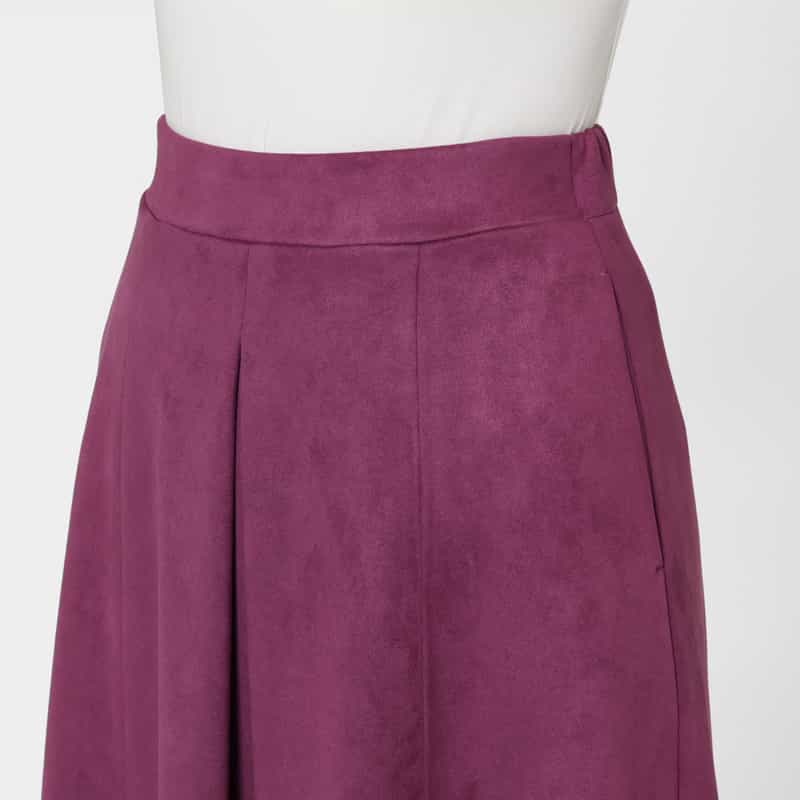 BARNEYS NEW YORK ダンボールニット素材スエードスカート PINK