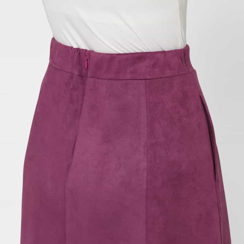 BARNEYS NEW YORK ダンボールニット素材スエードスカート PINK