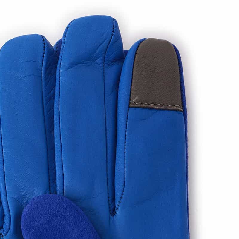BARNEYS NEW YORK レザーグローブ（タッチパネル対応） BLUE