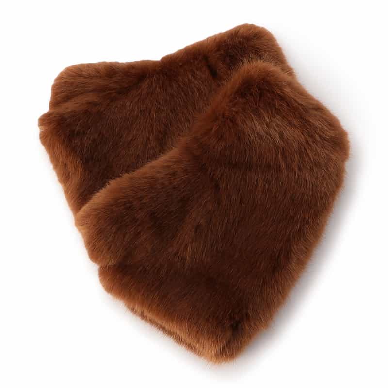 BARNEYS NEW YORK エコファー フィンガーレスグローブ ORANGE