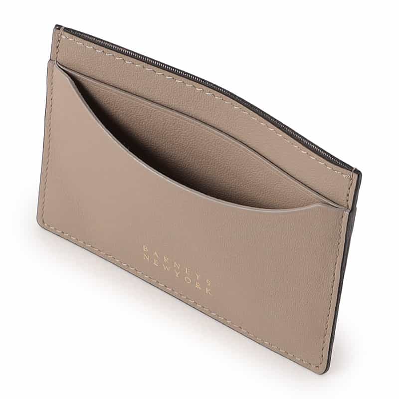 BARNEYS NEW YORK ロゴカードケース GRAY BEIGE