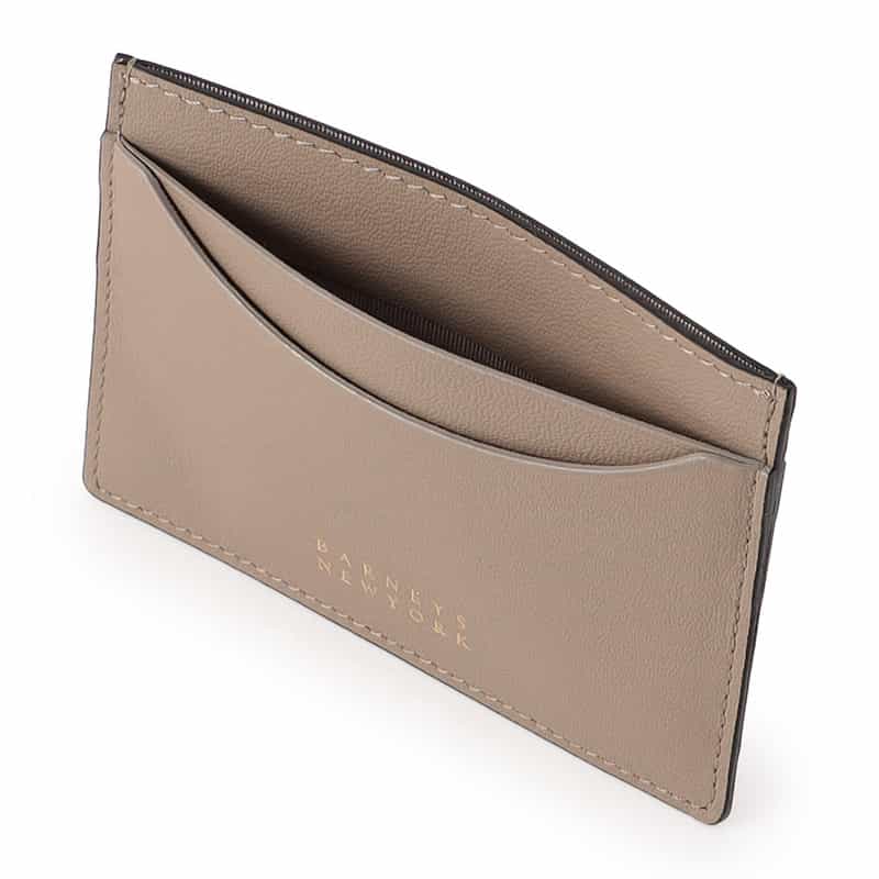 BARNEYS NEW YORK ロゴカードケース GRAY BEIGE