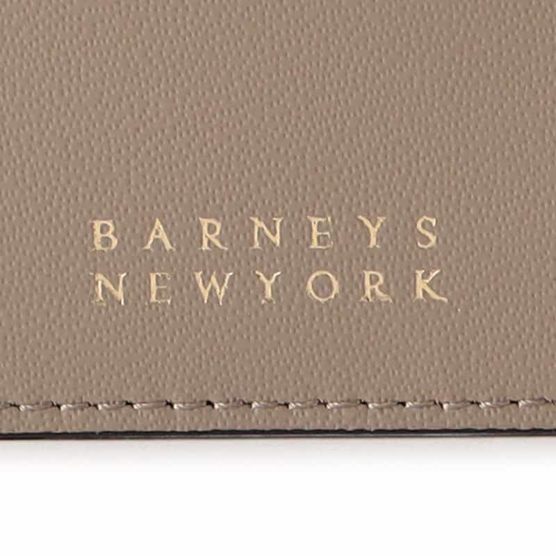 BARNEYS NEW YORK ロゴカードケース GRAY BEIGE