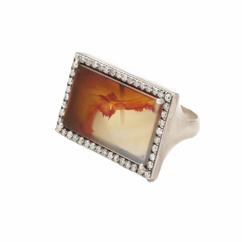 ADLIN HUE リング （ピクチャーアゲート、ダイヤモンド） NONE