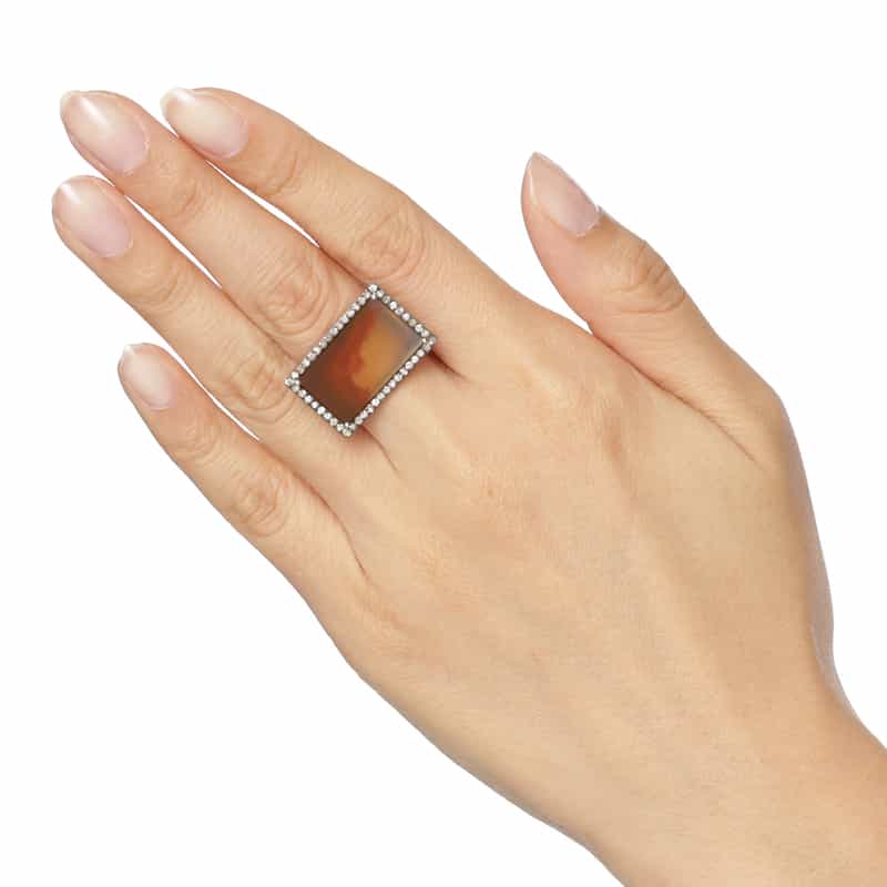 ADLIN HUE リング （ピクチャーアゲート、ダイヤモンド） NONE