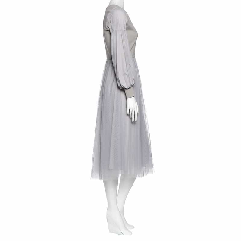 BARNEYS NEW YORK ウォッシャブル コンビネーション ドレス GRAY