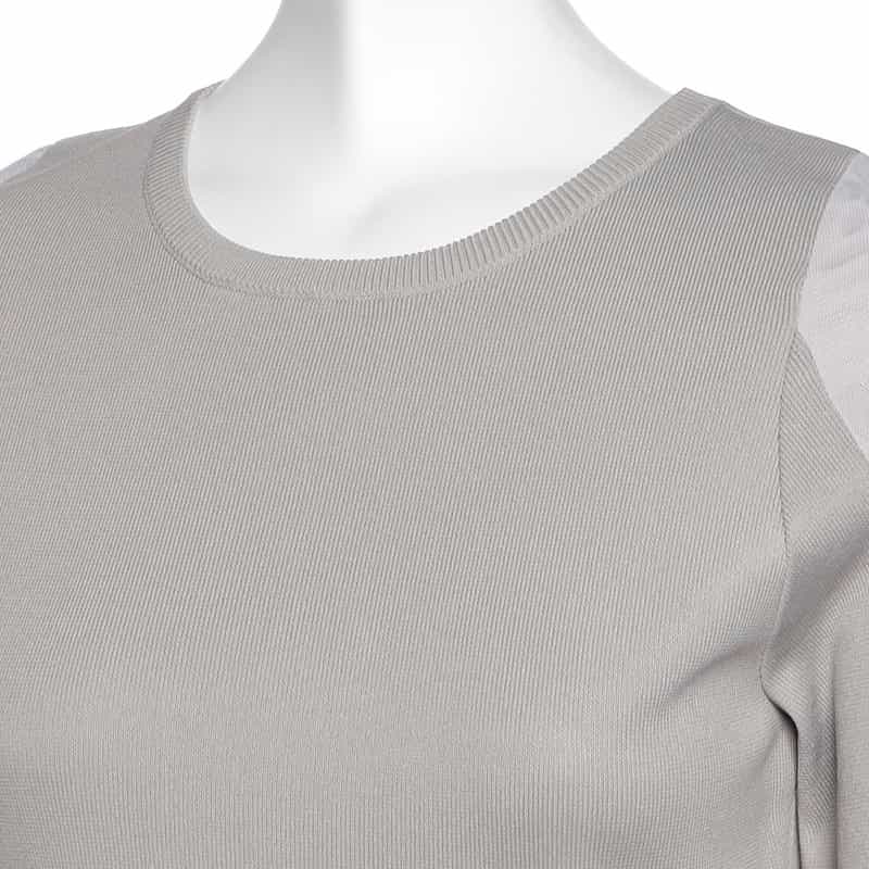 BARNEYS NEW YORK ウォッシャブル コンビネーション ドレス GRAY