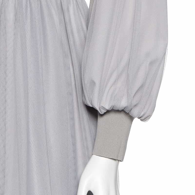 BARNEYS NEW YORK ウォッシャブル コンビネーション ドレス GRAY