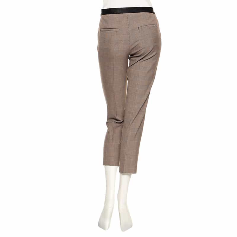 BARNEYS NEW YORK ウォッシャブル 2WAYストレッチ バックウエストゴムパンツ BROWN