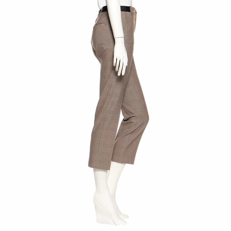 BARNEYS NEW YORK ウォッシャブル 2WAYストレッチ バックウエストゴムパンツ BROWN
