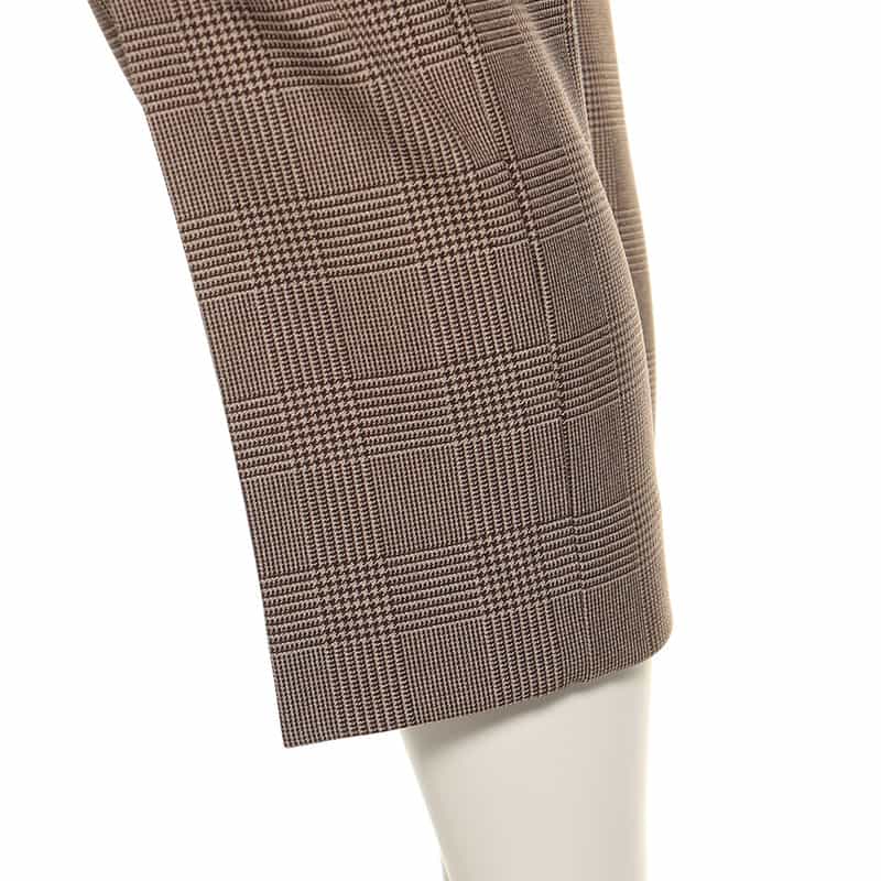 BARNEYS NEW YORK ウォッシャブル 2WAYストレッチ バックウエストゴムパンツ BROWN