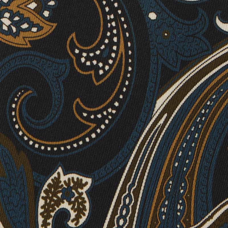BARNEYS NEW YORK ペイズリー柄タイ NAVY