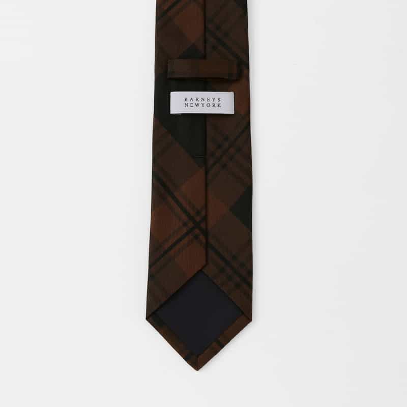 BARNEYS NEW YORK チェック柄タイ ORANGE