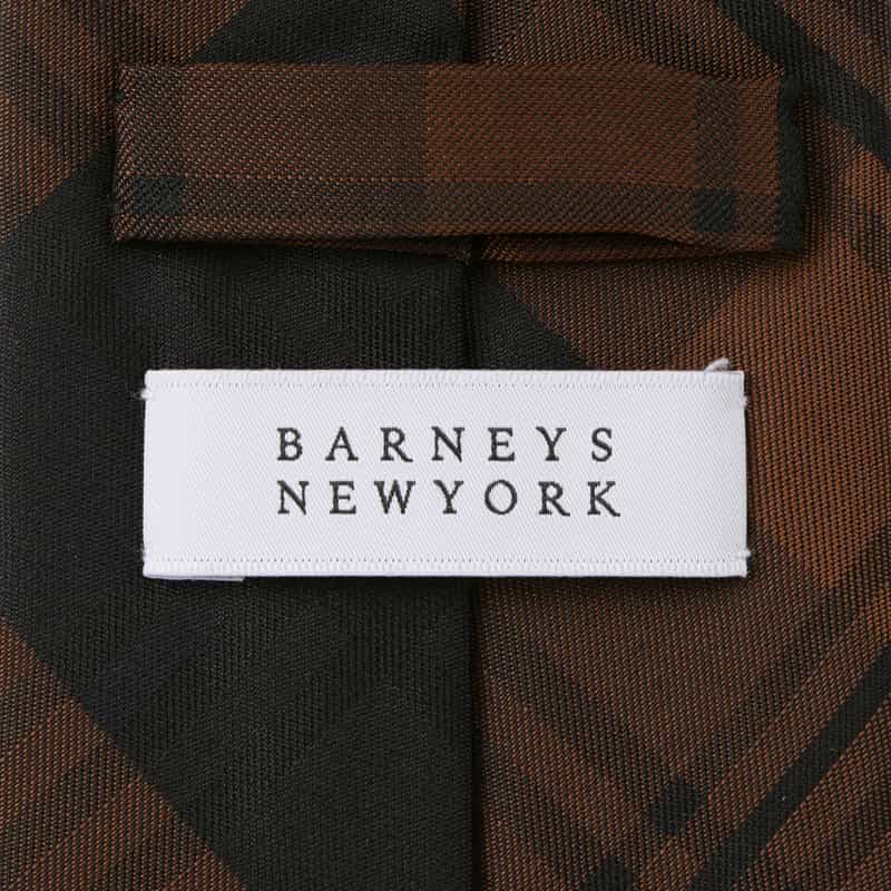 BARNEYS NEW YORK チェック柄タイ ORANGE