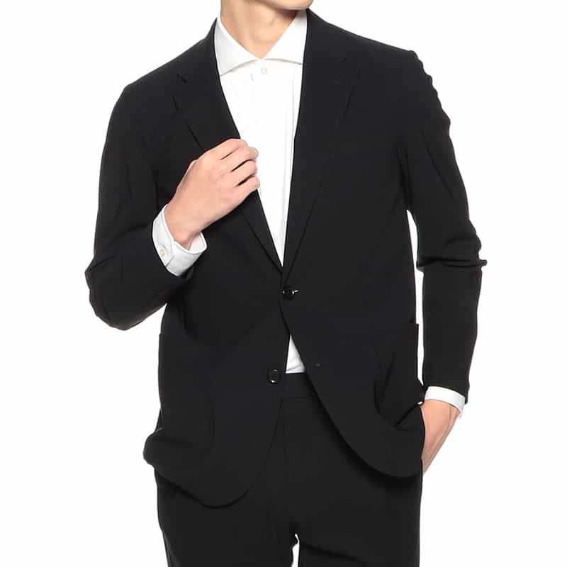 BARNEYS NEW YORK セットアップジャージージャケット BLACK