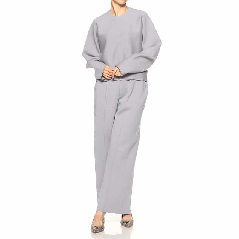 LOHEN 限定ミラノリブワイドパンツ LT GRAY