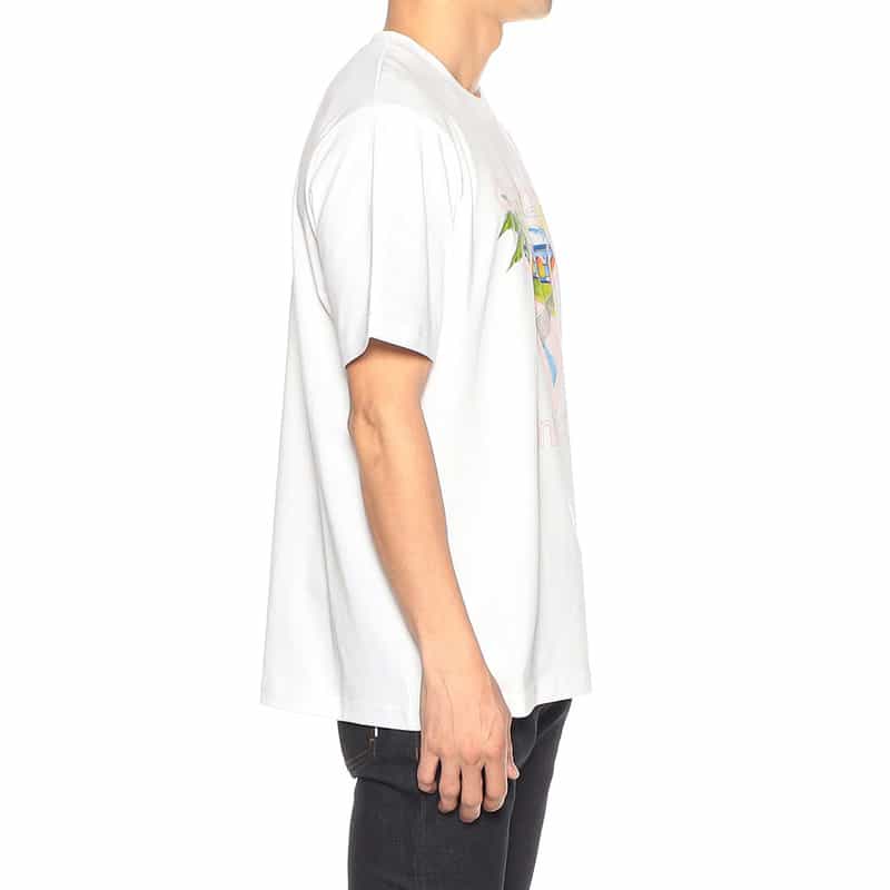 CASABLANCA プリントTシャツ WHITE