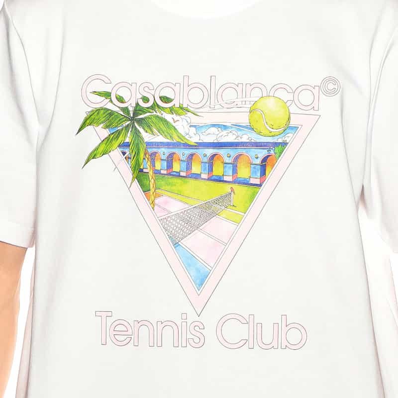 CASABLANCA プリントTシャツ WHITE