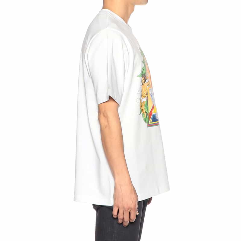 CASABLANCA プリントTシャツ WHITE