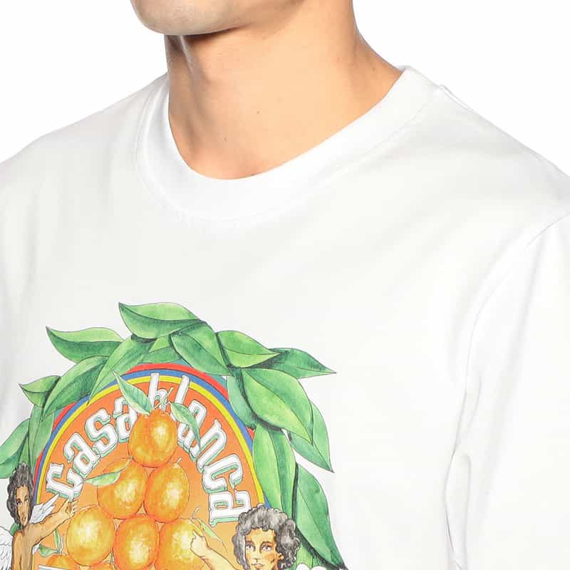CASABLANCA プリントTシャツ WHITE