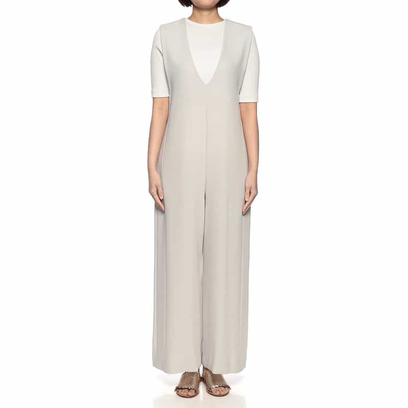 BARNEYS NEW YORK セットアップ ウォッシャブル 2WAYオールインワン LIGHT GRAY