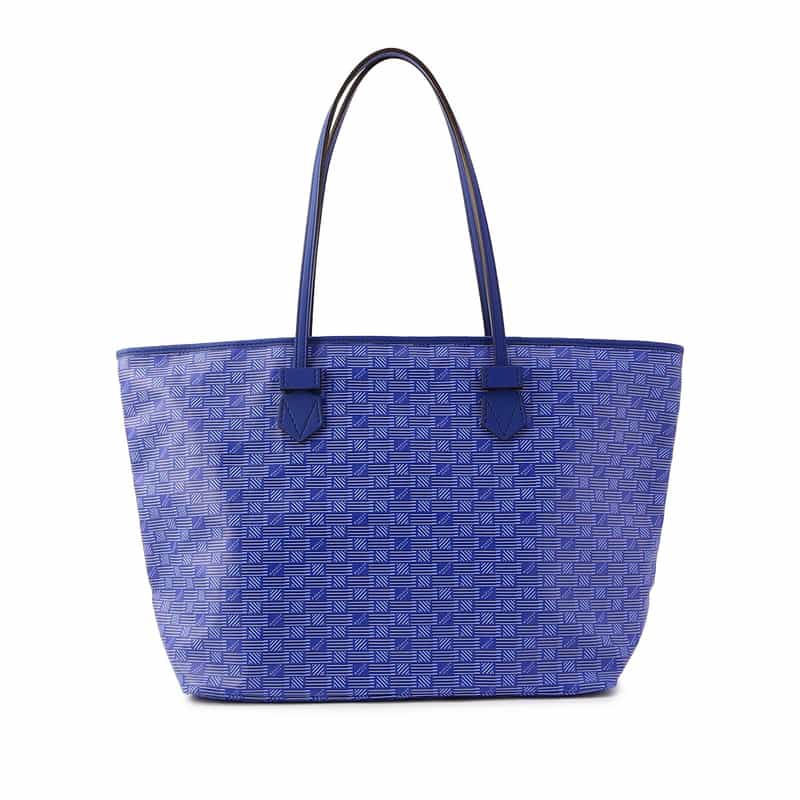 【美品★】BARNEYSNEWYORK トートバッグ レザー ネイビー シュリンクレザー縦型トートバッグ（2228599）｜BARNEYS NEW