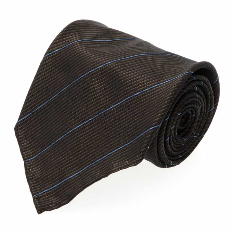 ATTO VANNUCCI FIRENZE セッテピエゲストライプ柄タイ DARK BROWN