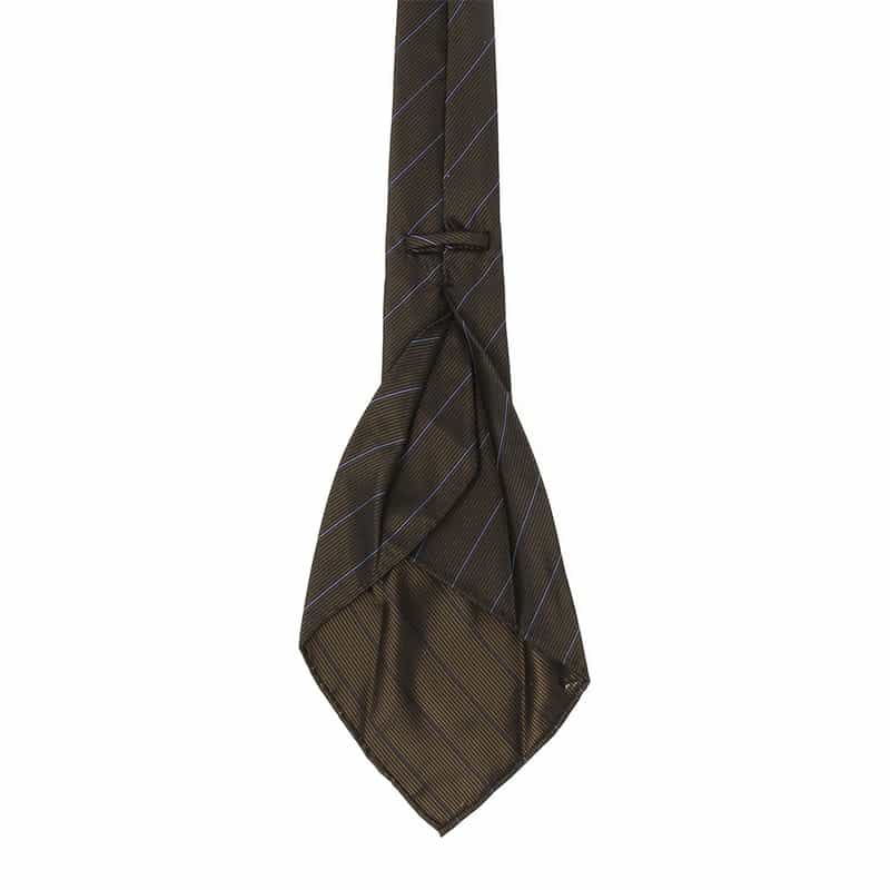 ATTO VANNUCCI FIRENZE セッテピエゲストライプ柄タイ DARK BROWN