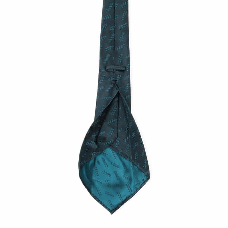 ATTO VANNUCCI FIRENZE セッテピエゲジオメトリック柄タイ BLUE