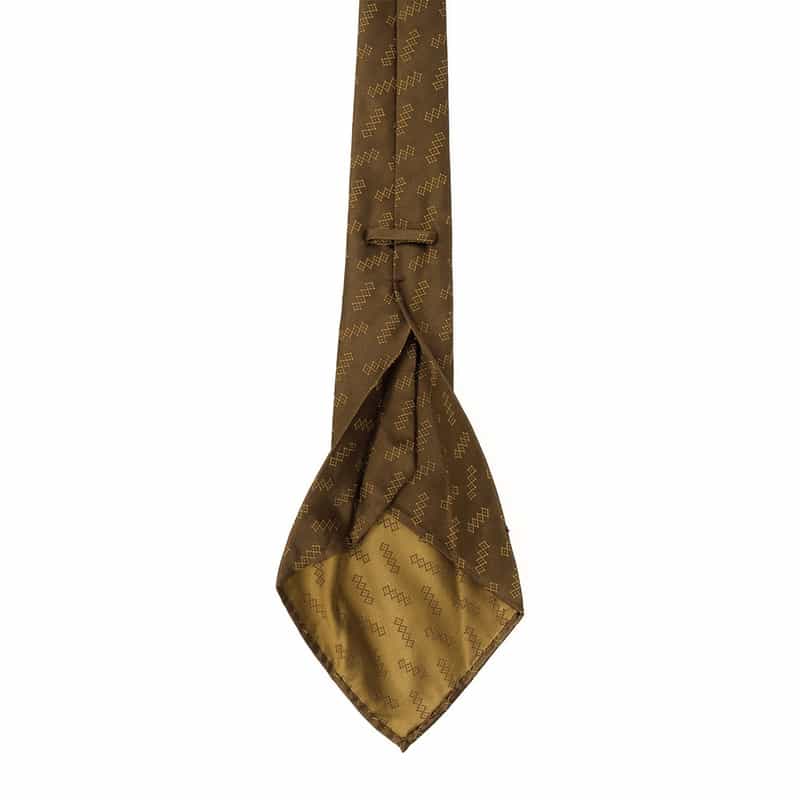 ATTO VANNUCCI FIRENZE セッテピエゲジオメトリック柄タイ BROWN