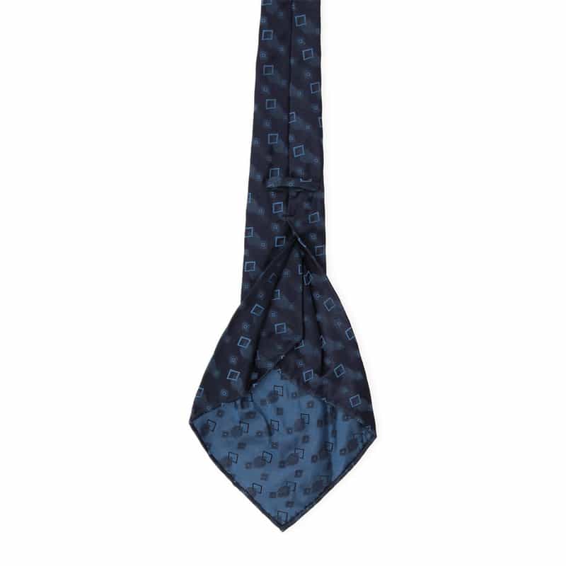 ATTO VANNUCCI FIRENZE セッテピエゲ小紋柄タイ NAVY