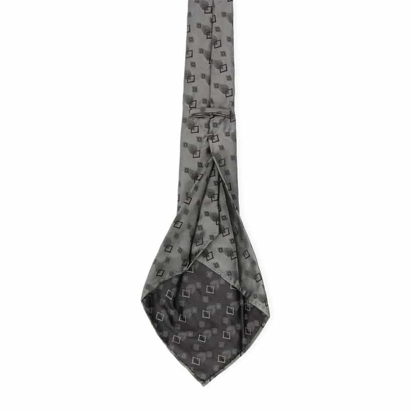 ATTO VANNUCCI FIRENZE セッテピエゲ小紋柄タイ GRAY