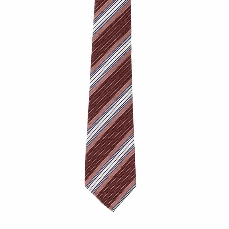 ATTO VANNUCCI FIRENZE セッテピエゲストライプ柄タイ WINE