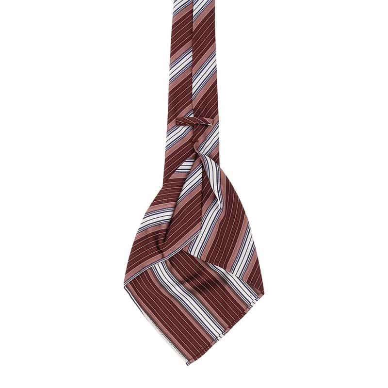 ATTO VANNUCCI FIRENZE セッテピエゲストライプ柄タイ WINE