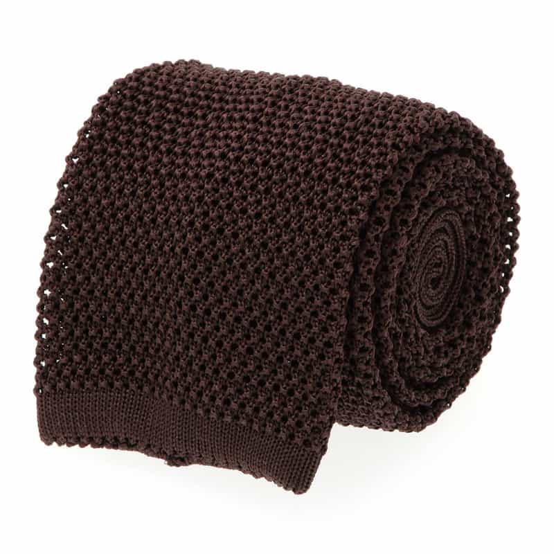 ATTO VANNUCCI FIRENZE ニットタイ DARK BROWN